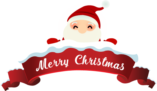 Gift Card Image - Santa Merry Christmas Png (543x313), Png Download