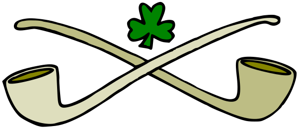 Pipes And Shamrock Clipart Png (600x259), Png Download