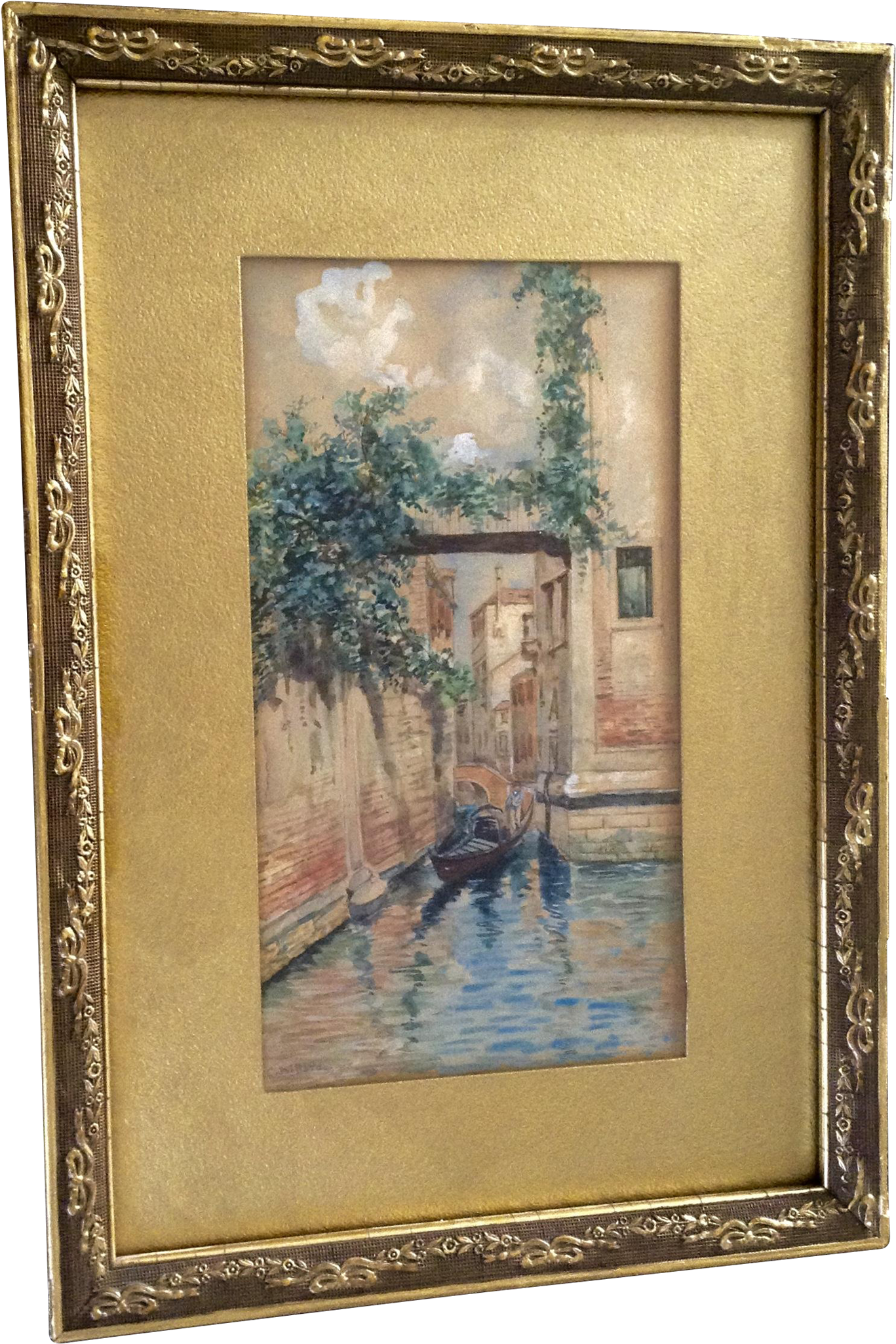 C Millard, Watercolor Painting Of Venice Canal 19th - Watercolor Painting (2048x2048), Png Download