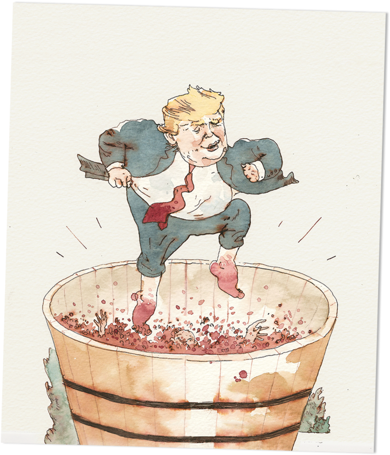 Illustration Of Donald Trump - Cartoon (900x967), Png Download