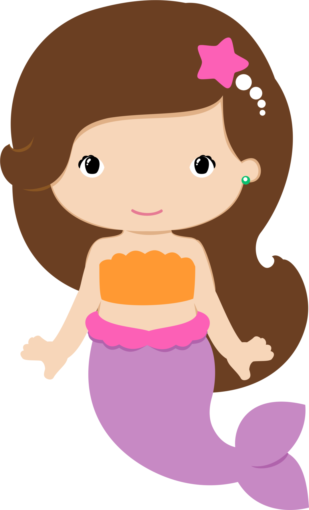 Clip Art Free Shared Ver Todas Las Im Genes - Mermaid Clipart (1080x1779), Png Download