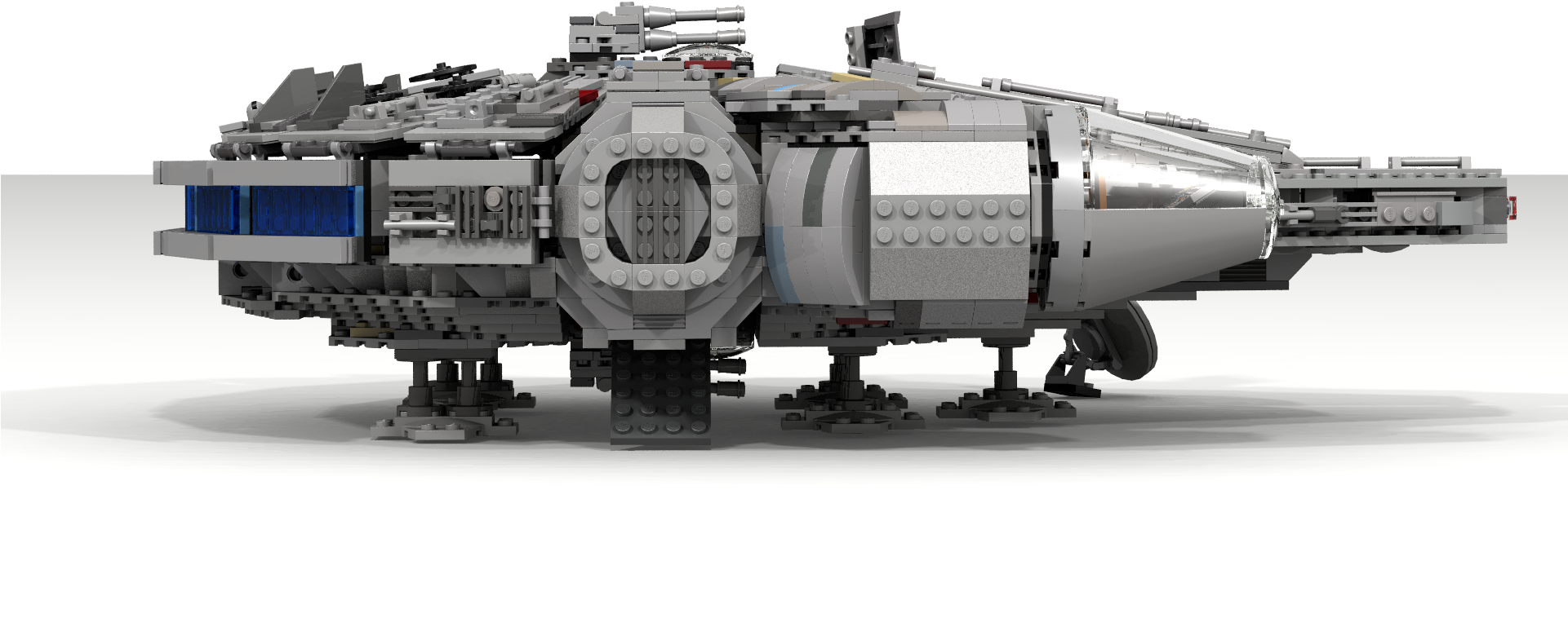Millennium Falcon Moc 7965/75105/dario's Mod/rebuild - Helicopter (1920x1080), Png Download