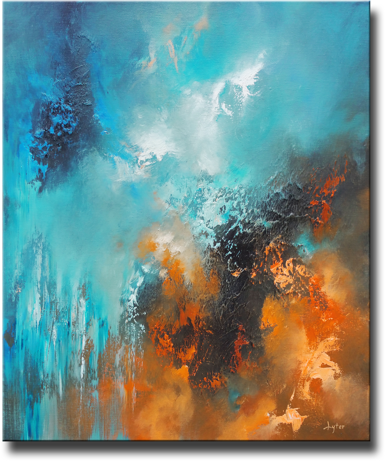 "fire And Ice\ - Painting (850x1000), Png Download