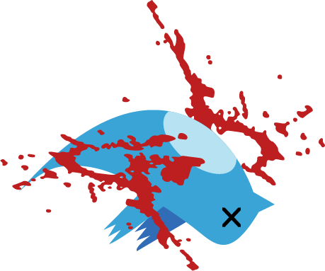 Dead-bird - Twitter (459x383), Png Download