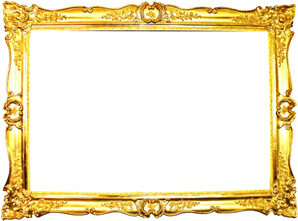 Ornate Gold Frame - Gold Frame Transparent Background (450x336), Png Download
