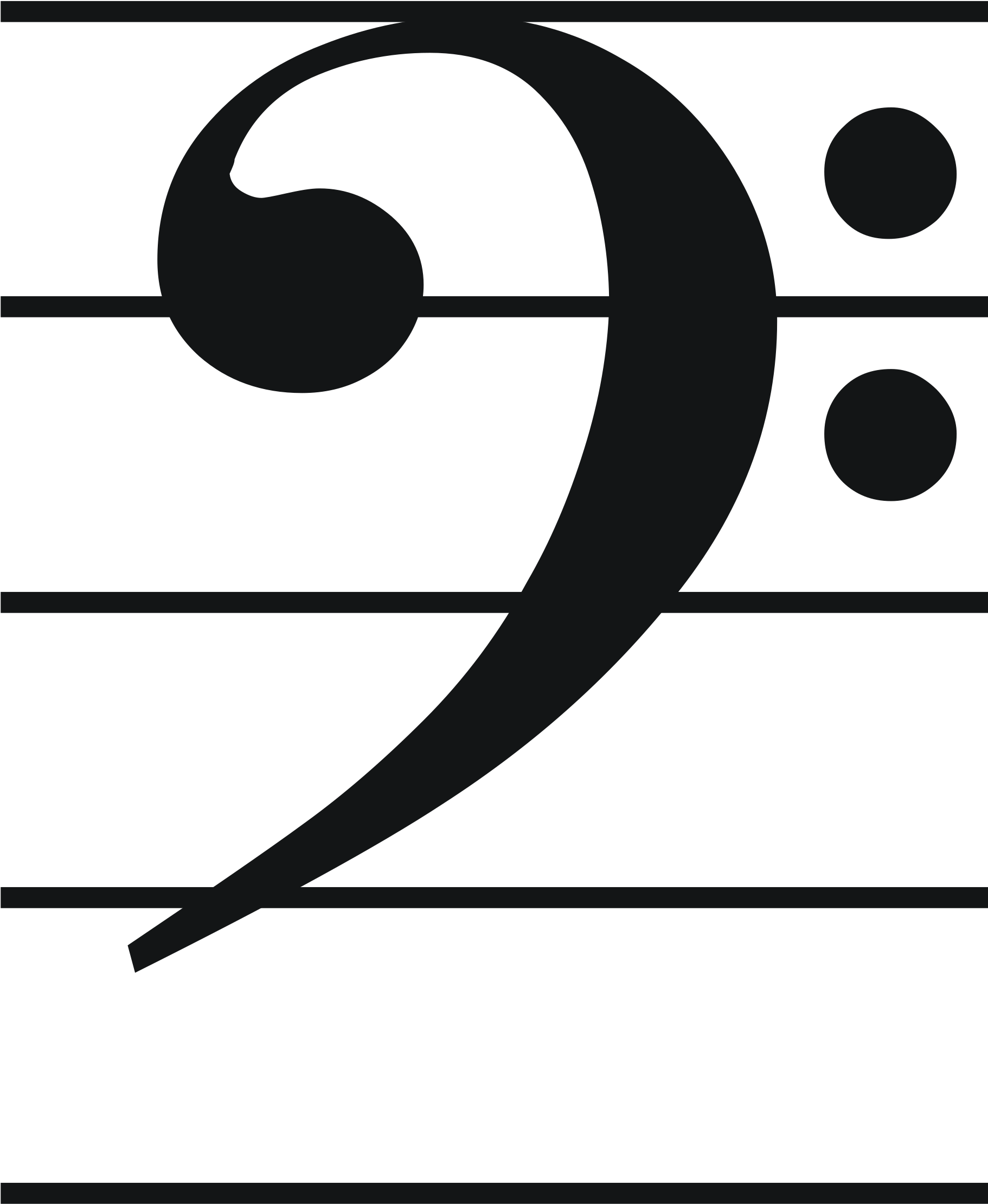 Double Bass - Bass Clef (2000x2358), Png Download