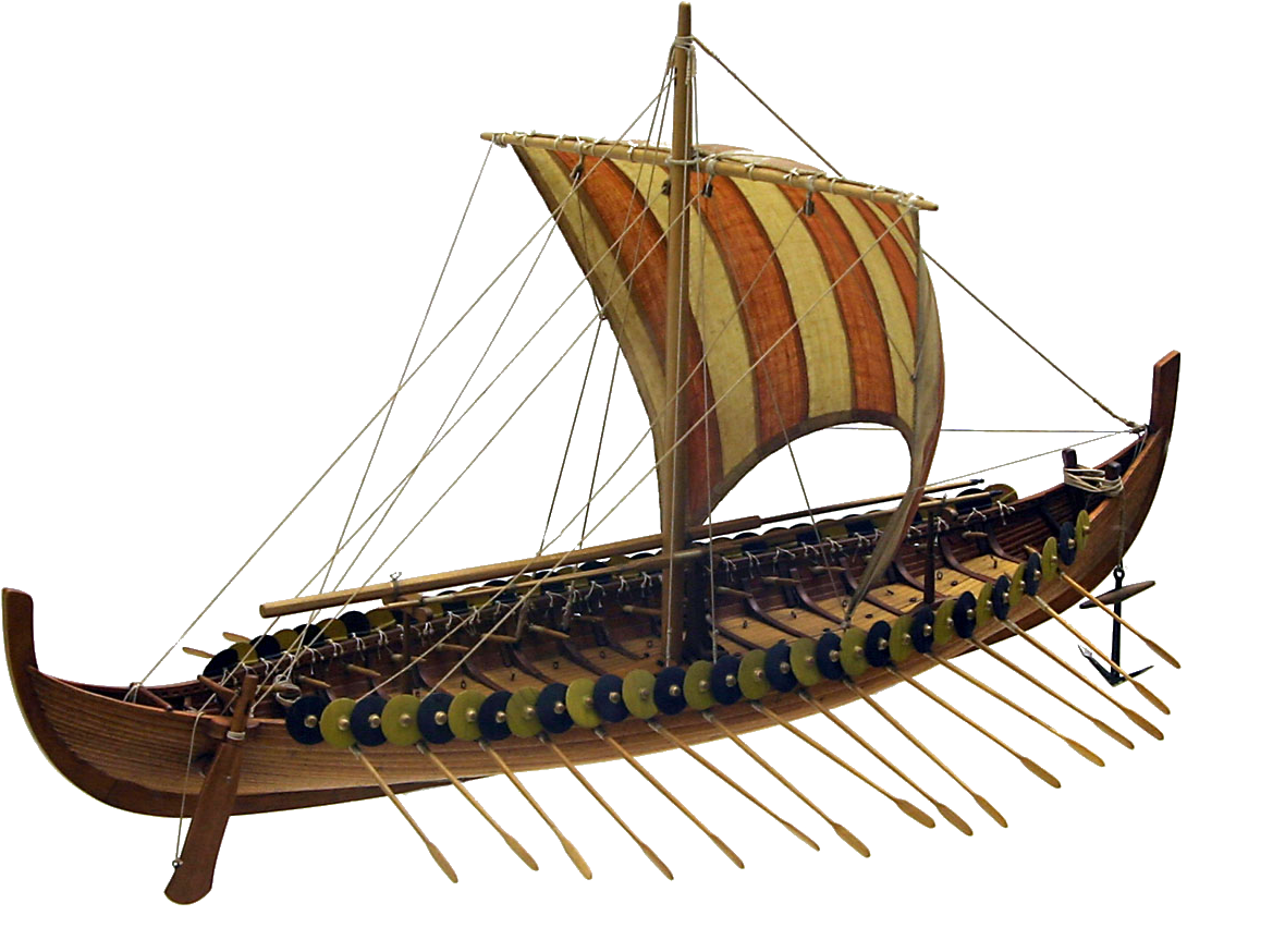 Ship Transparent Png - Gokstad Ship (1240x923), Png Download