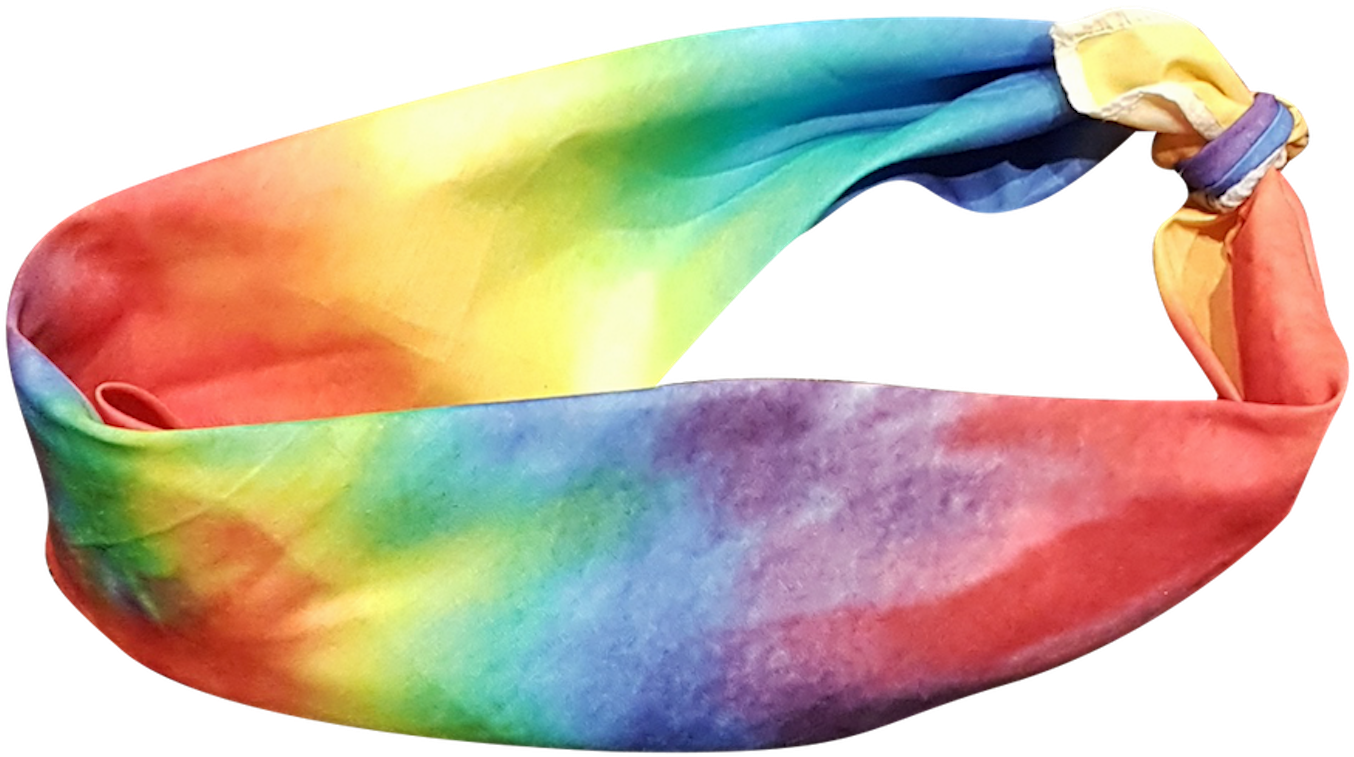 Hippie Wig With Tie Dye Bandana 60s 70s Hippy Woodstock - Hippie Wig (1584x1019), Png Download