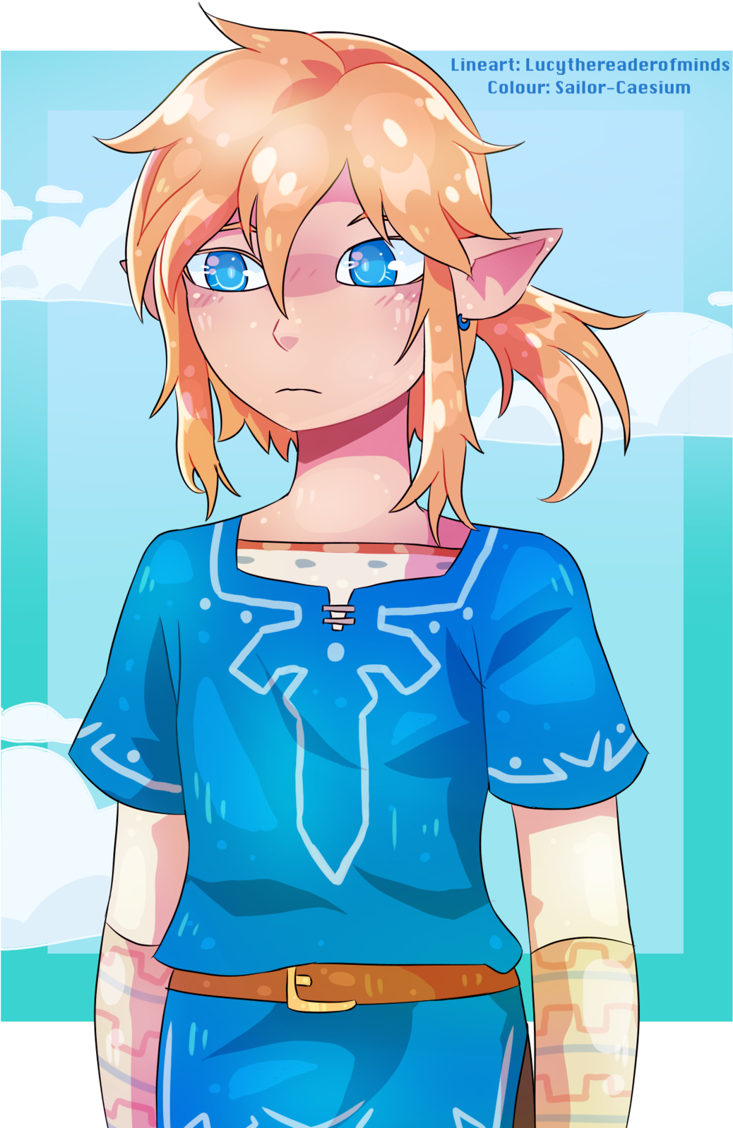 “a Collab I Did With @lucythereaderofminds, With Botw - Cartoon (1280x1698), Png Download