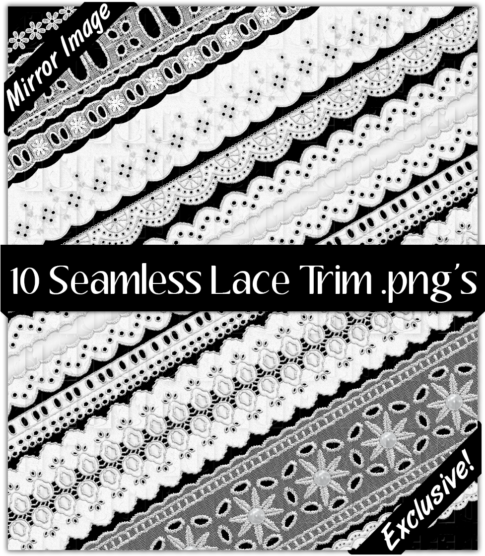 Seamless Eyelet Lace - Lace Png Pack (1000x1160), Png Download