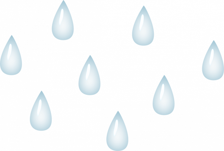 Printable Cloud Coloring Pages For Kids Raindrops Rain - Rain Drops Clip Art Png (728x490), Png Download