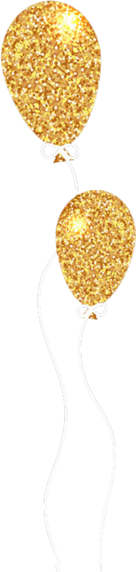 Report Abuse - Gold Glitter Balloon Png (469x1972), Png Download