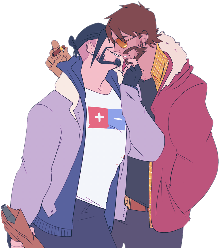 Overwatch Mccree Hanzo Mcreexhanzo Mchanzo Gay Lgbt - Overwatch Mccree And Hanzo (747x843), Png Download