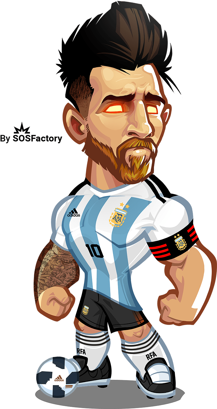 Messi Caricature - Cartoon Messi Drawing (768x1085), Png Download