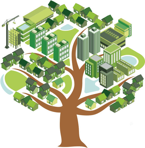 Tree - Green Infrastructure Png (566x569), Png Download