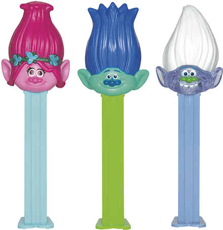 Pez Trolls Collection Candy Dispenser - Trolls Pez Dispenser And Candy Set (each) (500x500), Png Download