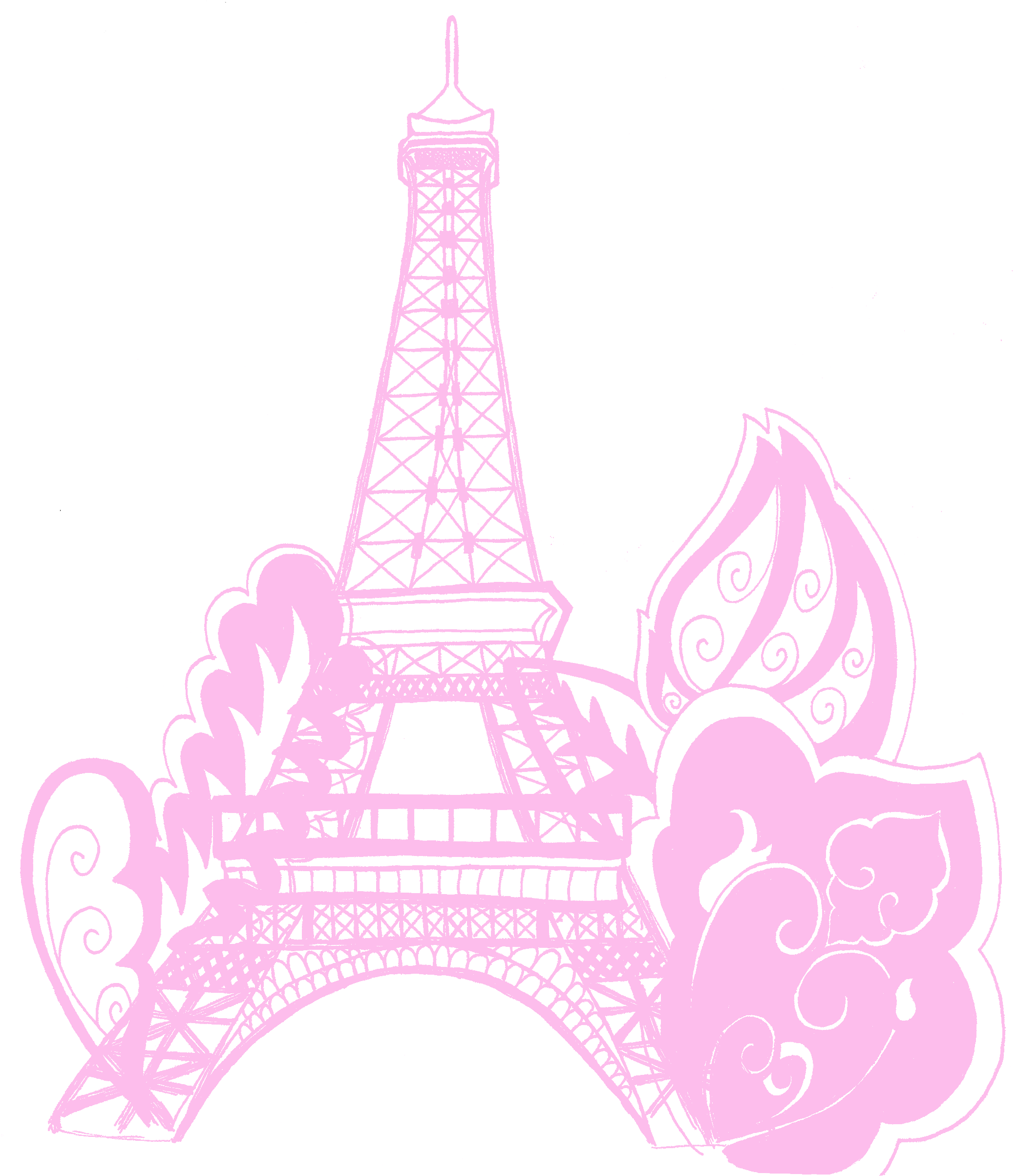 Eiffel Tower In There) I'm Posting Them All Here So - Pink Eiffel Tower Png (2124x2496), Png Download