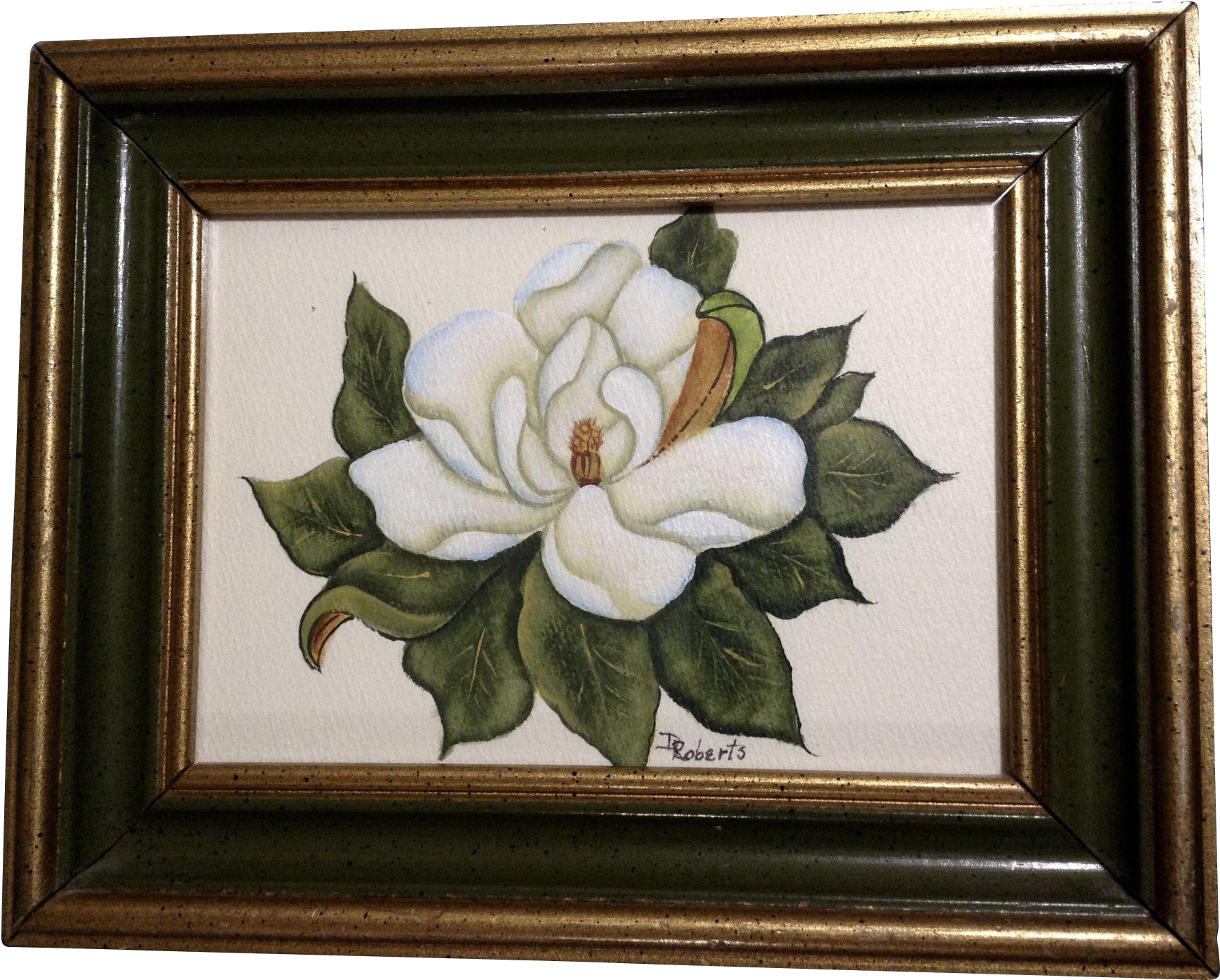 Roberts, Still Life White Gardenia Flower Watercolor - Painting (1738x1738), Png Download