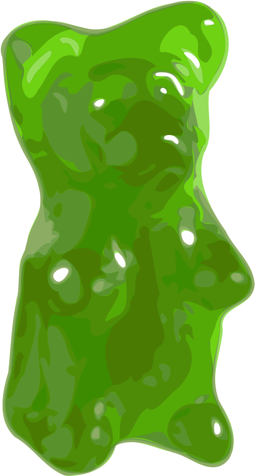 Gummy Bear Png - Green Gummy Bear Png (318x593), Png Download
