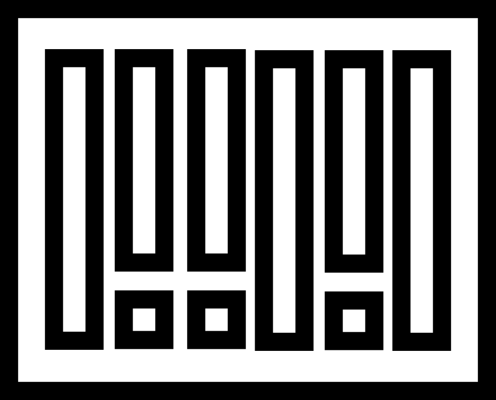 Black Bars Inside A Rectangle Abacus Tool Ios 7 Interface - Icon (980x790), Png Download