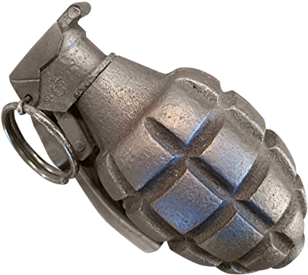 Hand Grenade Bomb Png Transparent Image - Hand Grenade Bomb Png (500x435), Png Download