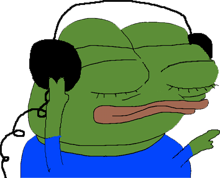 Pepe - Pepe Listening To Music (708x572), Png Download