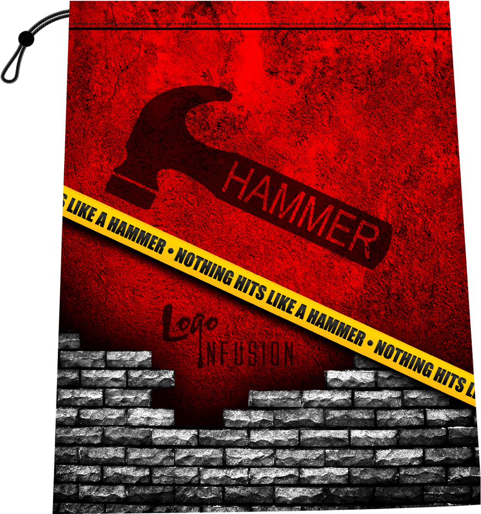 Hammer -caution Tape - Broken Brick Wall Black (1100x1100), Png Download