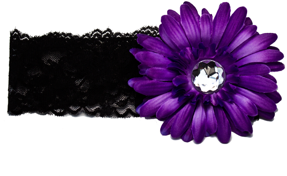 Purple Flower Images - Headband (600x600), Png Download