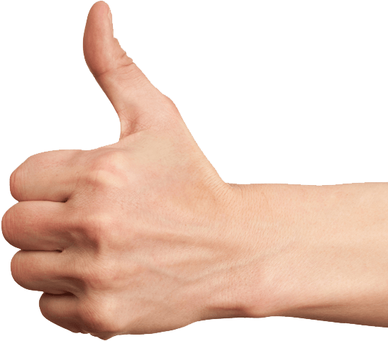 Thumbs Up Transparent - Mão Joinha (547x481), Png Download