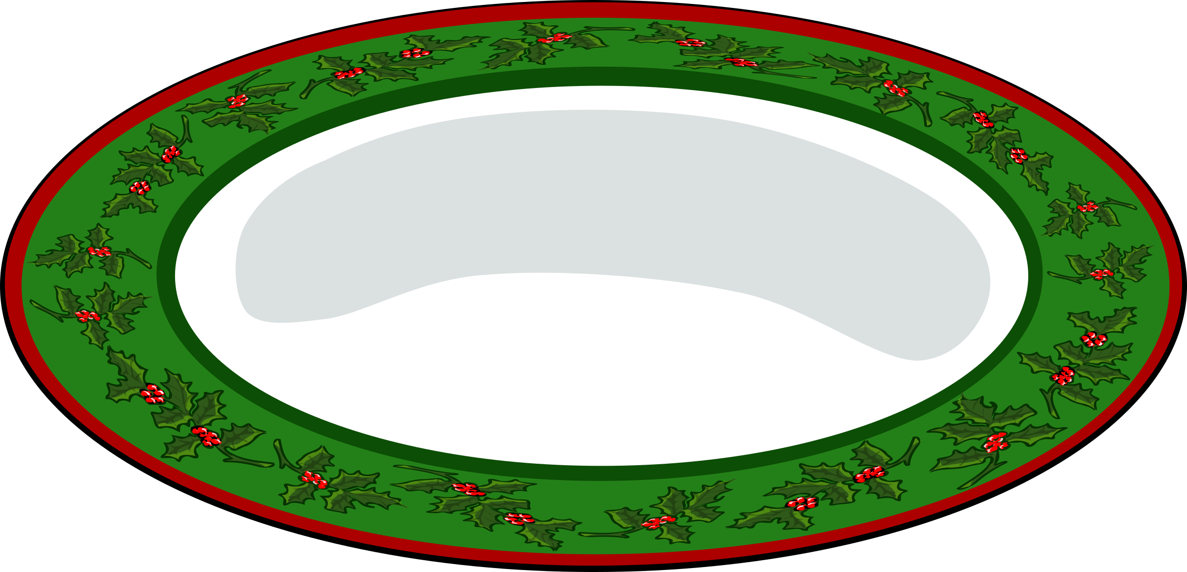 Jpg Christmas Big Image Png - Clipart Of Oval Objects (2400x1157), Png Download