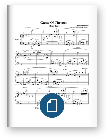 Game Of Thrones Main Theme Sheet Music On Scribd - Ice And Fire Sheet Music Game Of Thrones (370x496), Png Download