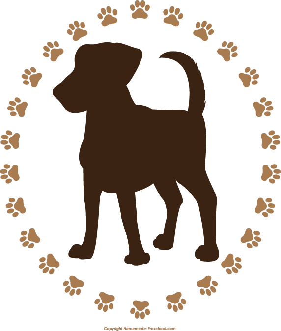 Dog Paw Print Circle - Paw Print Of Dog (572x674), Png Download
