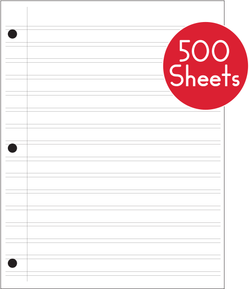 Narrow Notebook Paper - Notebook Lines Type (700x610), Png Download
