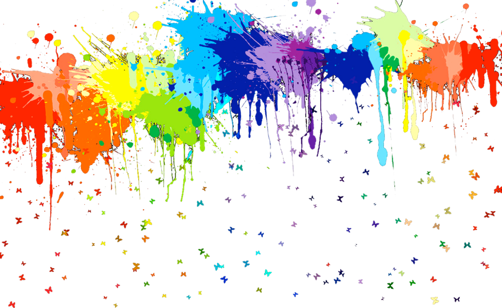 This Reminds Me Of Target Because They Have Stuff In - Rainbow Paint Splatter (1000x625), Png Download