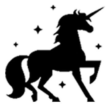 Silueta De Caballo Unicornio (357x347), Png Download