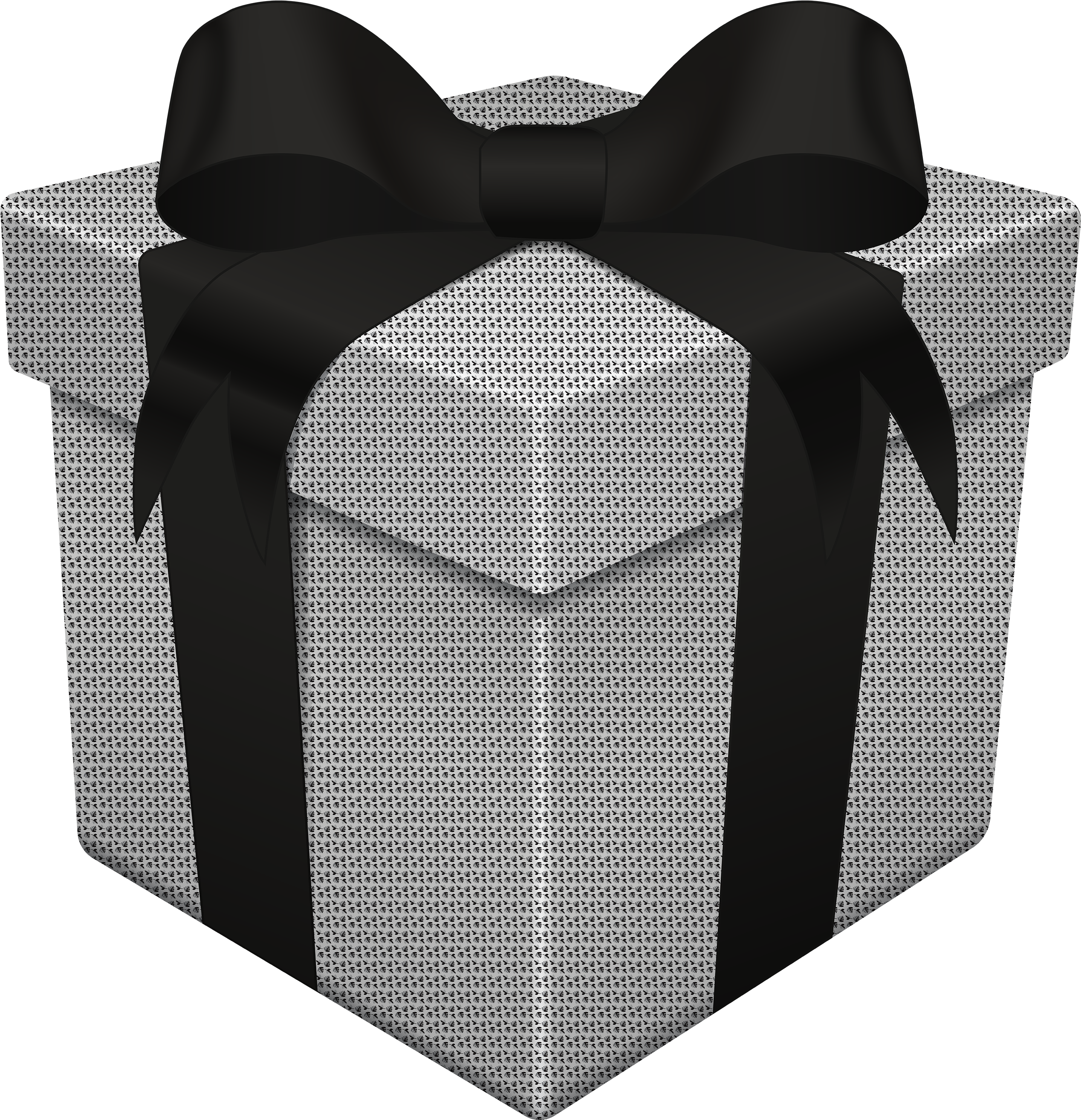 Black Gift Box Transparent (2896x3000), Png Download