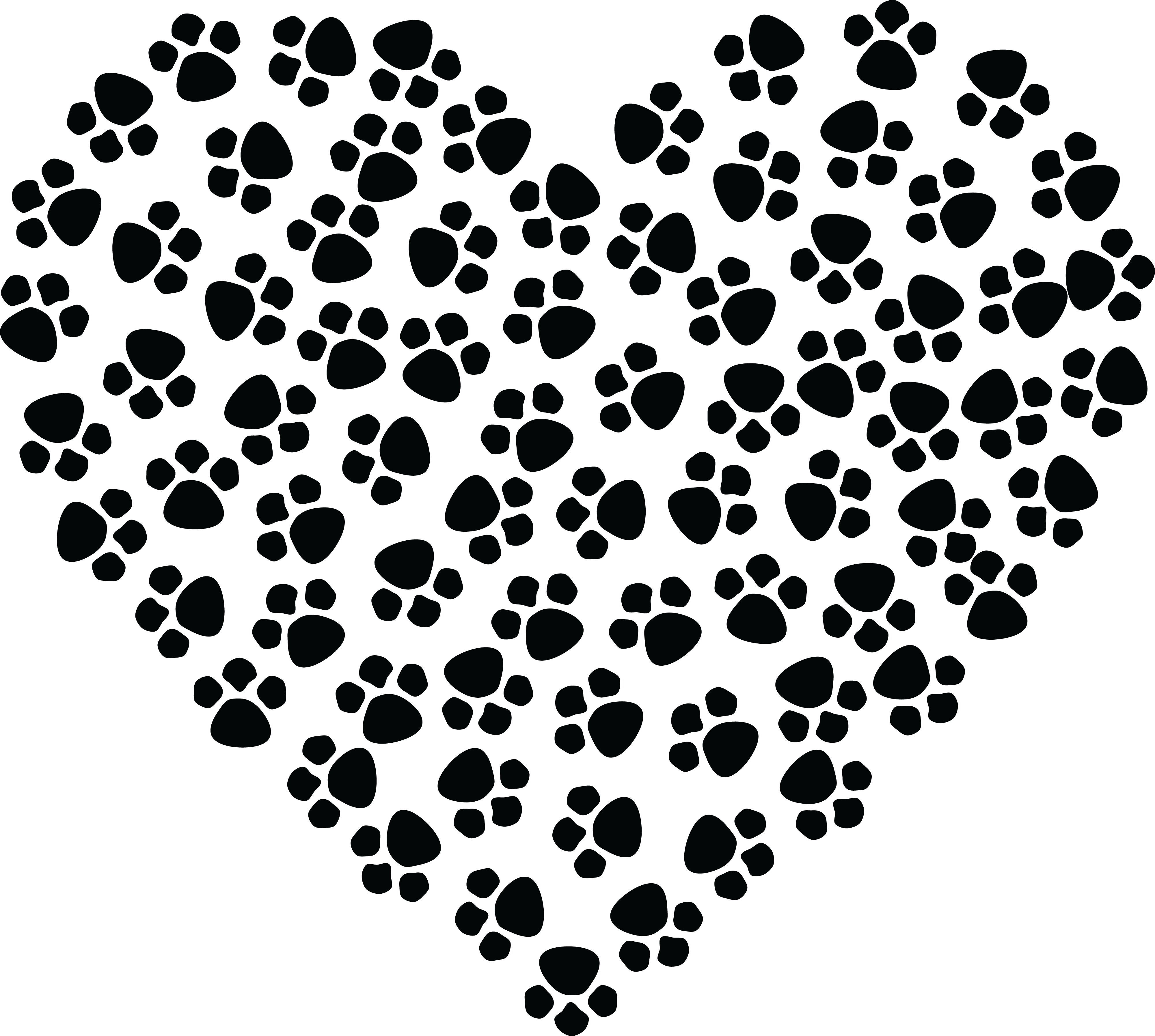 Vector Library Stock Prints Big Image Png - Paw Print Heart Clipart (2270x2036), Png Download