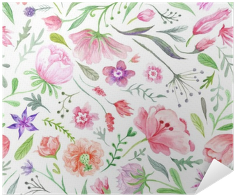 Bright Vintage Watercolor Summer Pattern Poster • Pixers® - Mama All Day Everyday: Time To Take A Self-care Bre (400x400), Png Download
