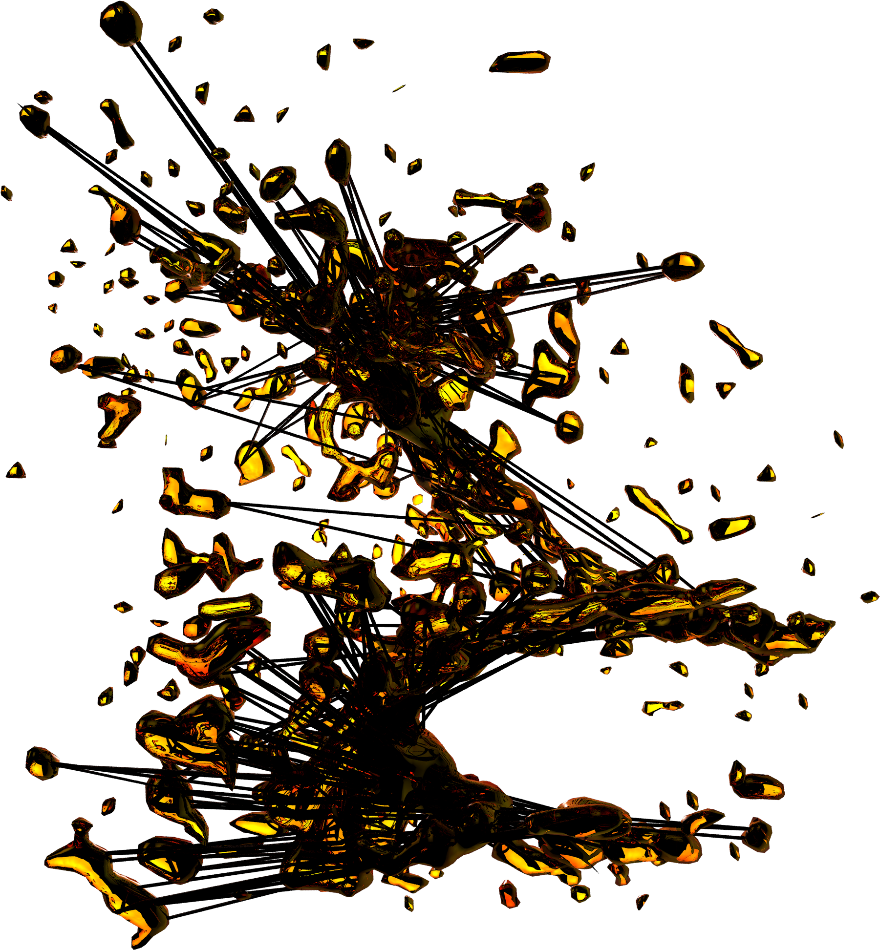 Experimenting With Paricles And Textures On Cinema - Render C4d Abstract Png (3840x2160), Png Download