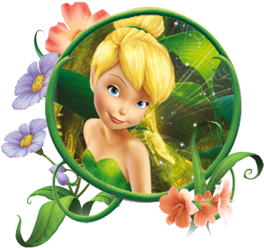 Png Tinkerbell - Topo De Bolo Da Sininho (397x376), Png Download