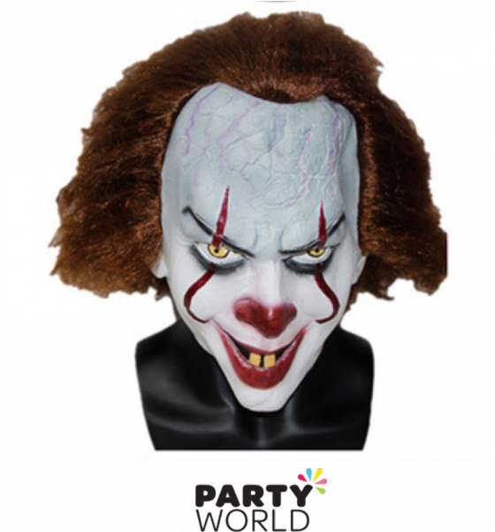 Pennywise Replica Rubber Mask - Clown Mask (600x600), Png Download