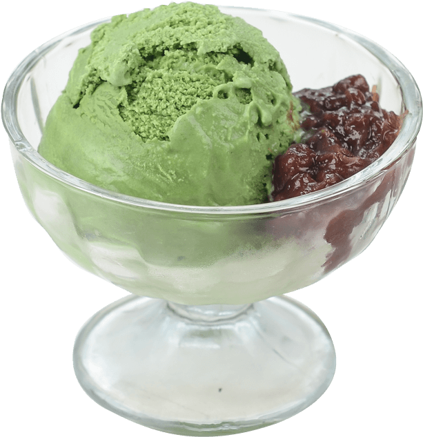 Green Tea Ice Cream With Red Beans - Ly Kem Đậu Xanh (1024x768), Png Download