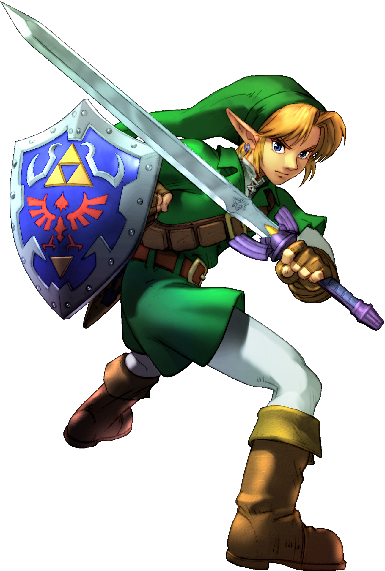 Blue Link Legend Of Zelda (1295x1923), Png Download
