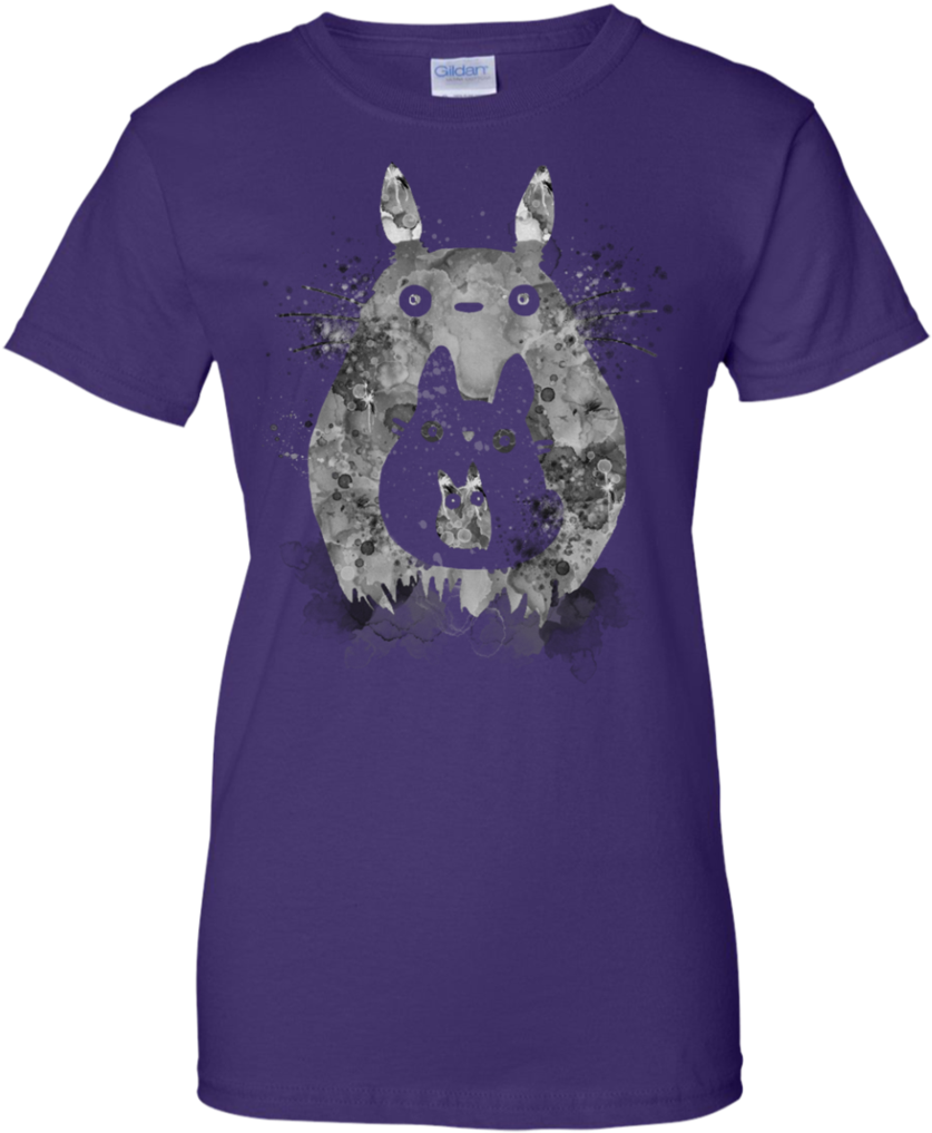 My Neighbour Watercolor And Splatter Totoro T Shirt - Donald Trump Suit And Tie T-shirt (1024x1024), Png Download