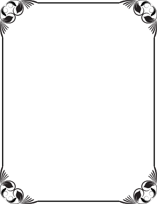 Black And White Frame Design Use In Corel Page Borders, - Frame Design Black And White (309x400), Png Download