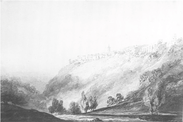 A View Of Tivoli - Monochrome (600x600), Png Download