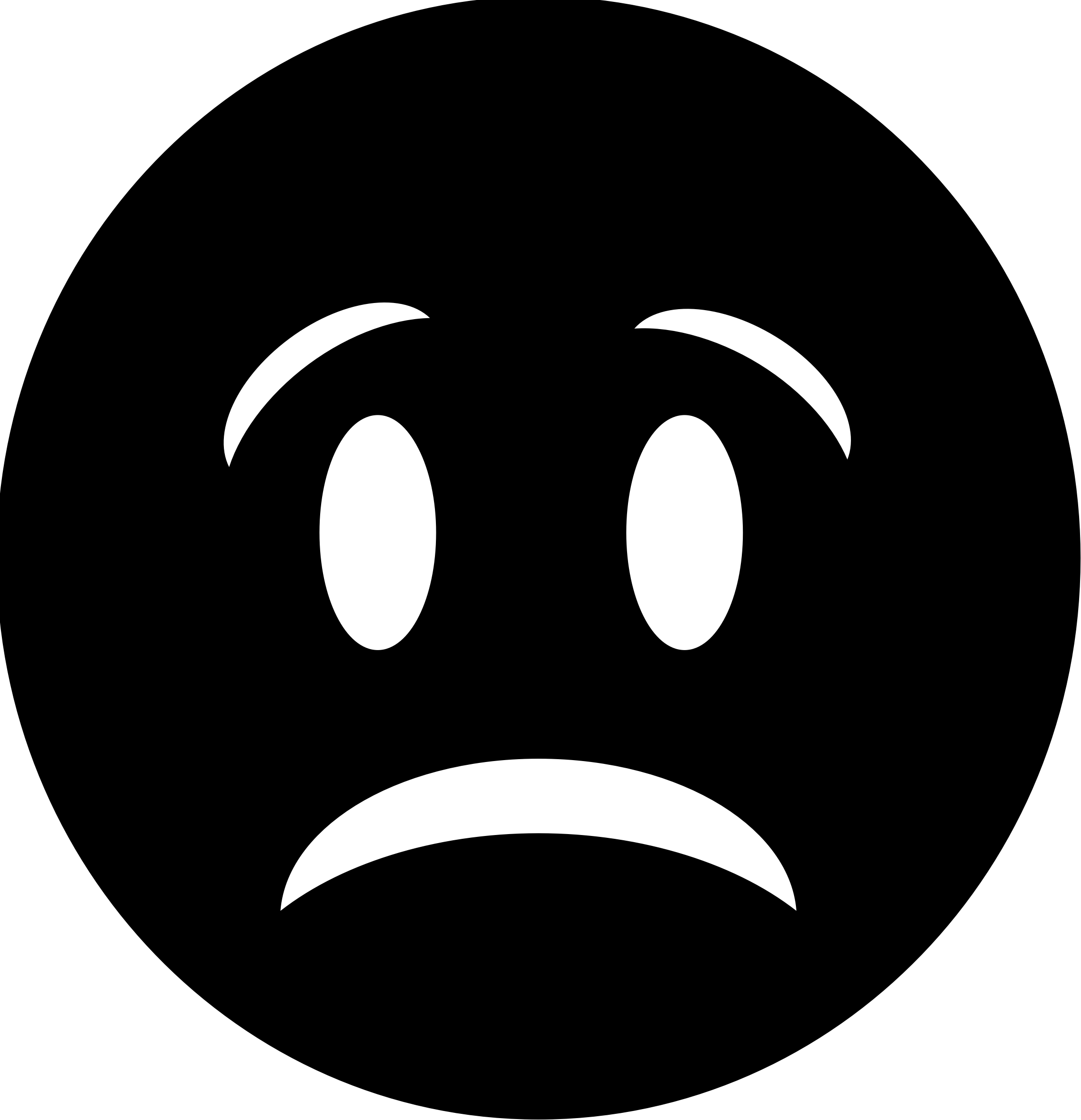 Sad Face Black And White - Signo De Interrogacion Icono (764x800), Png Download
