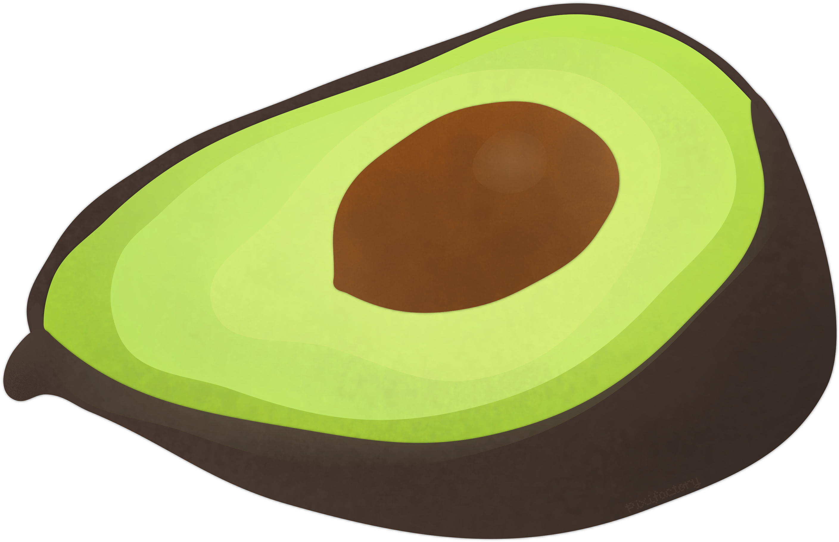 Avocado Drawing Clipart - Bean Bag (3500x2250), Png Download