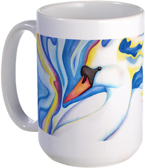 'swan Song' Watercolour Art Print Mug From Cafepress - World's Best Boss Mug (350x350), Png Download