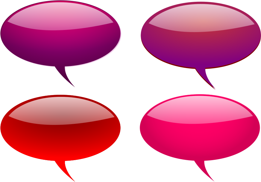 How To Set Use Maroon And Pink Shaded Speech Bubbles (900x631), Png Download